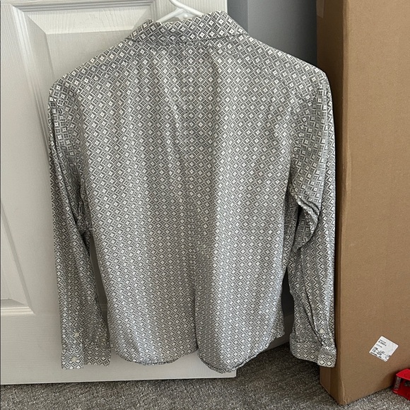 Urban Behavior Men's Diamond Pattern Shirt - Black and White - Picture 2 of 3